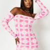 Skinnydip London Pink Heart Print Bandeau Mini Dress Dresses