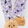 Skinnydip London Happy Cat Slippers Slippers