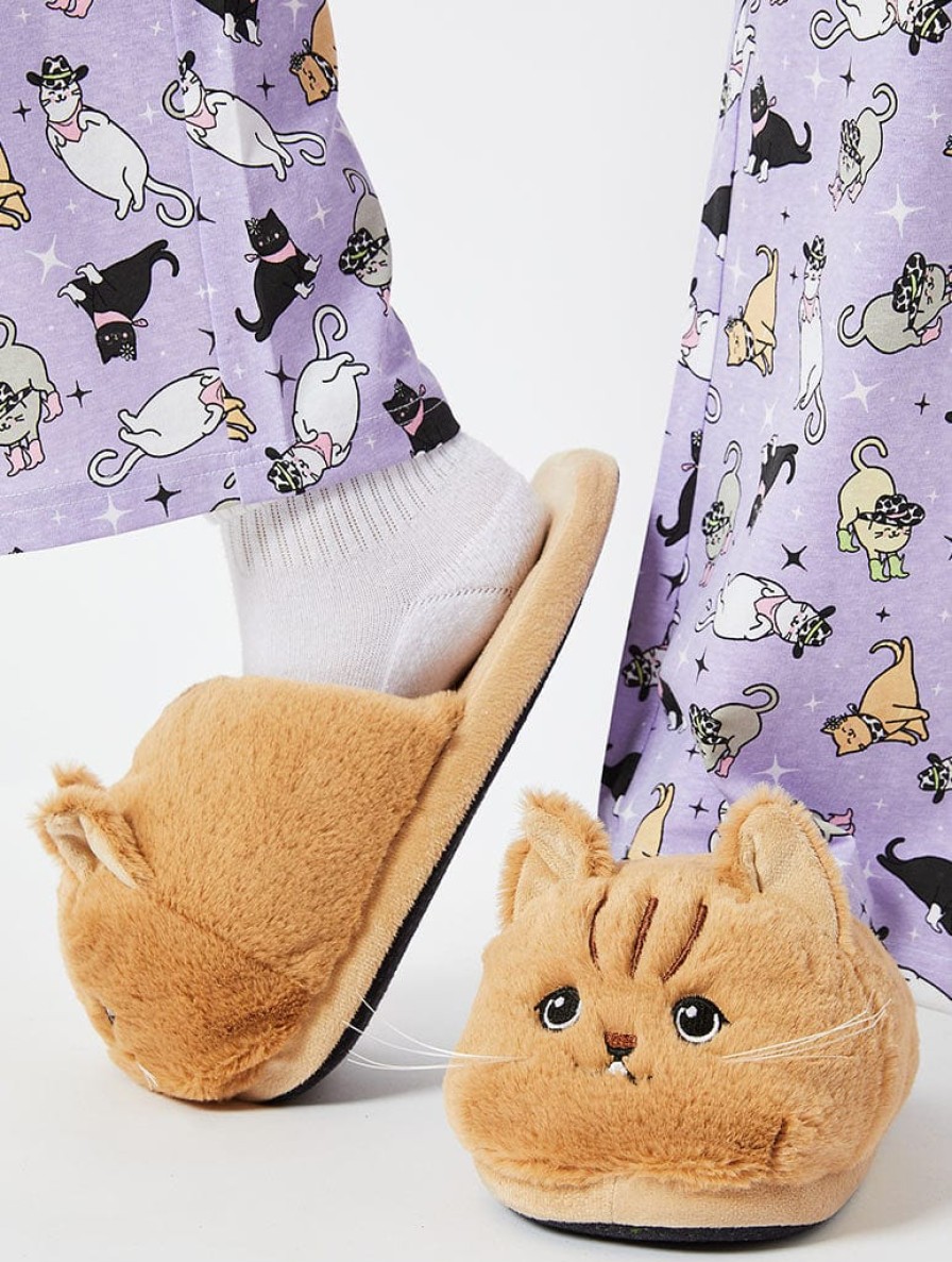 Skinnydip London Happy Cat Slippers Slippers