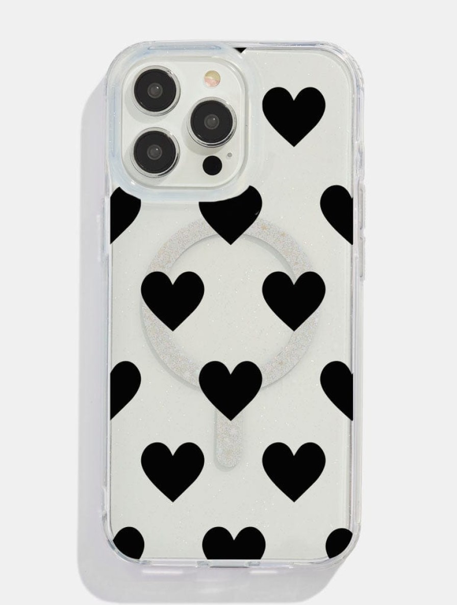 Skinnydip London Black Heart Glitter Magsafe Iphone Case Magsafe Cases