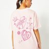 Skinnydip London Lover T-Shirt In Pink Tops & T-Shirts