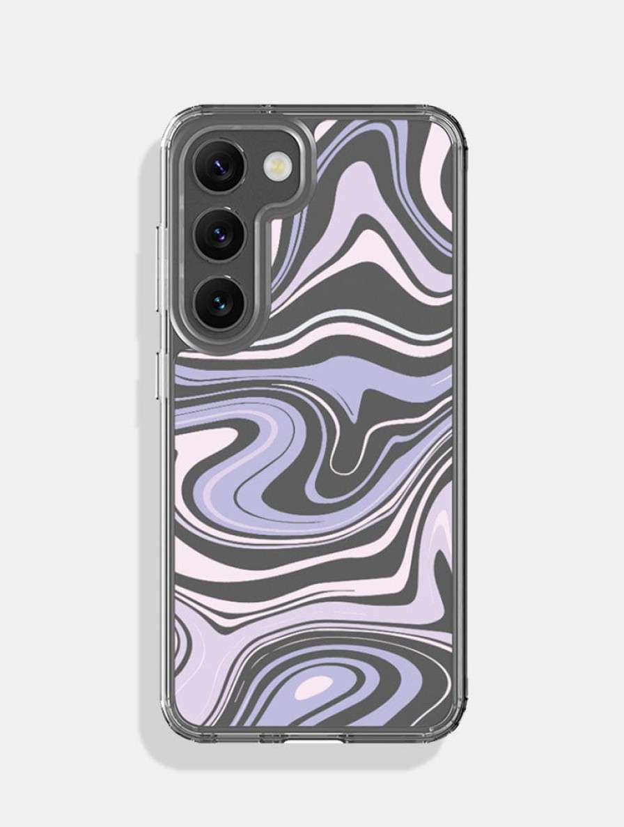 Skinnydip London Lilac Retro Swirl Android Case Google Pixel 5A Cases