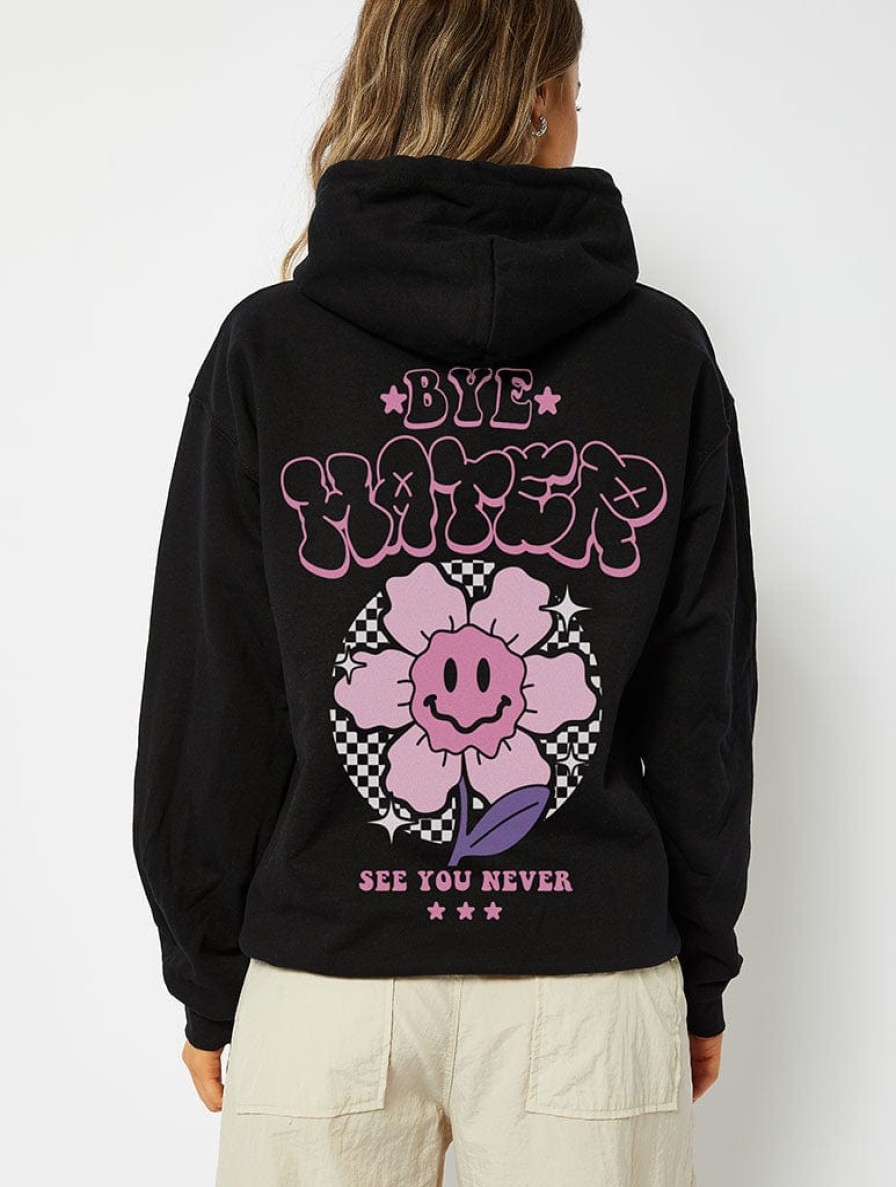 Skinnydip London Hi Hater, Bye Hater Hoodie In Black Hoodies & Sweatshirts