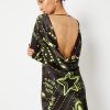 Skinnydip London Meta Print Cowl Back Mini Dress Dresses