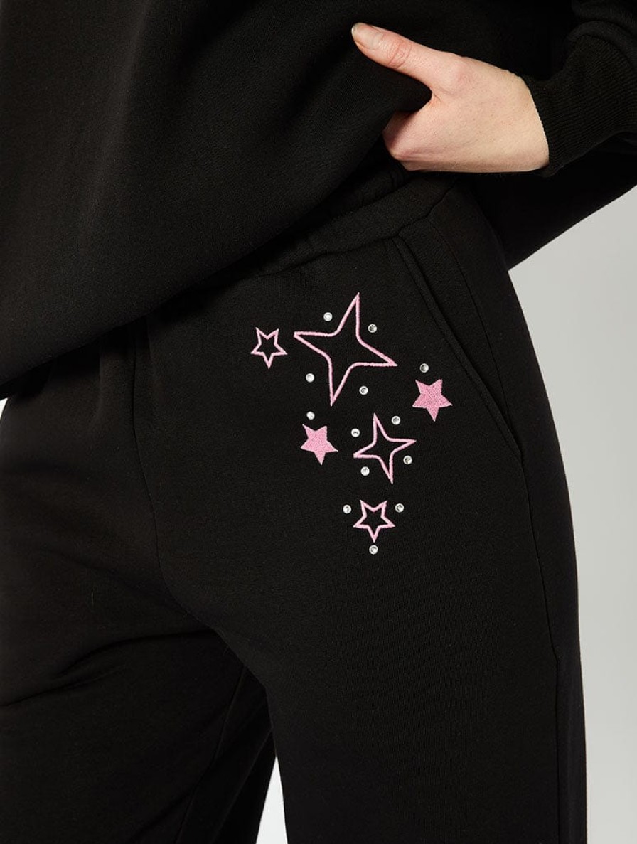 Skinnydip London I'M A Luxury Wide Leg Black Jogger Loungewear