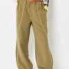 Skinnydip London Khaki Cargo Trousers With Contrast Piping Detail Bottoms