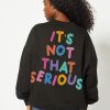 Skinnydip London It'S Not That Serious Sweatshirt In Black Loungewear