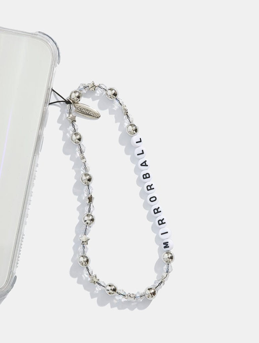 Skinnydip London Mirrorball Silver Beaded Phone Strap Shop All Tech Accessories