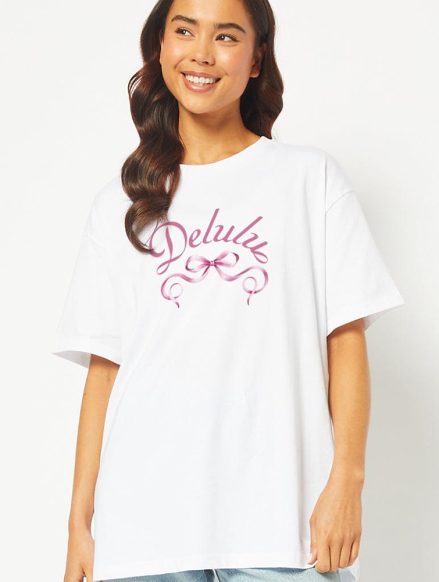 Skinnydip London Coquette T-Shirt In White Tops & T-Shirts