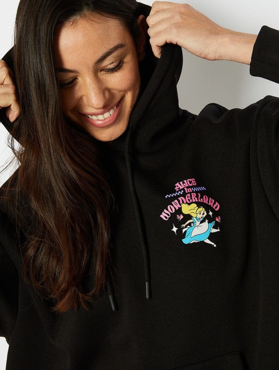 Skinnydip London Disney Alice In Wonderland Graphic Hoodie Hoodies & Sweatshirts