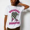 Skinnydip London Walking Disaster T-Shirt In White Tops & T-Shirts