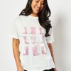 Skinnydip London Coquette Cowboy Boot T-Shirt In White Tops & T-Shirts