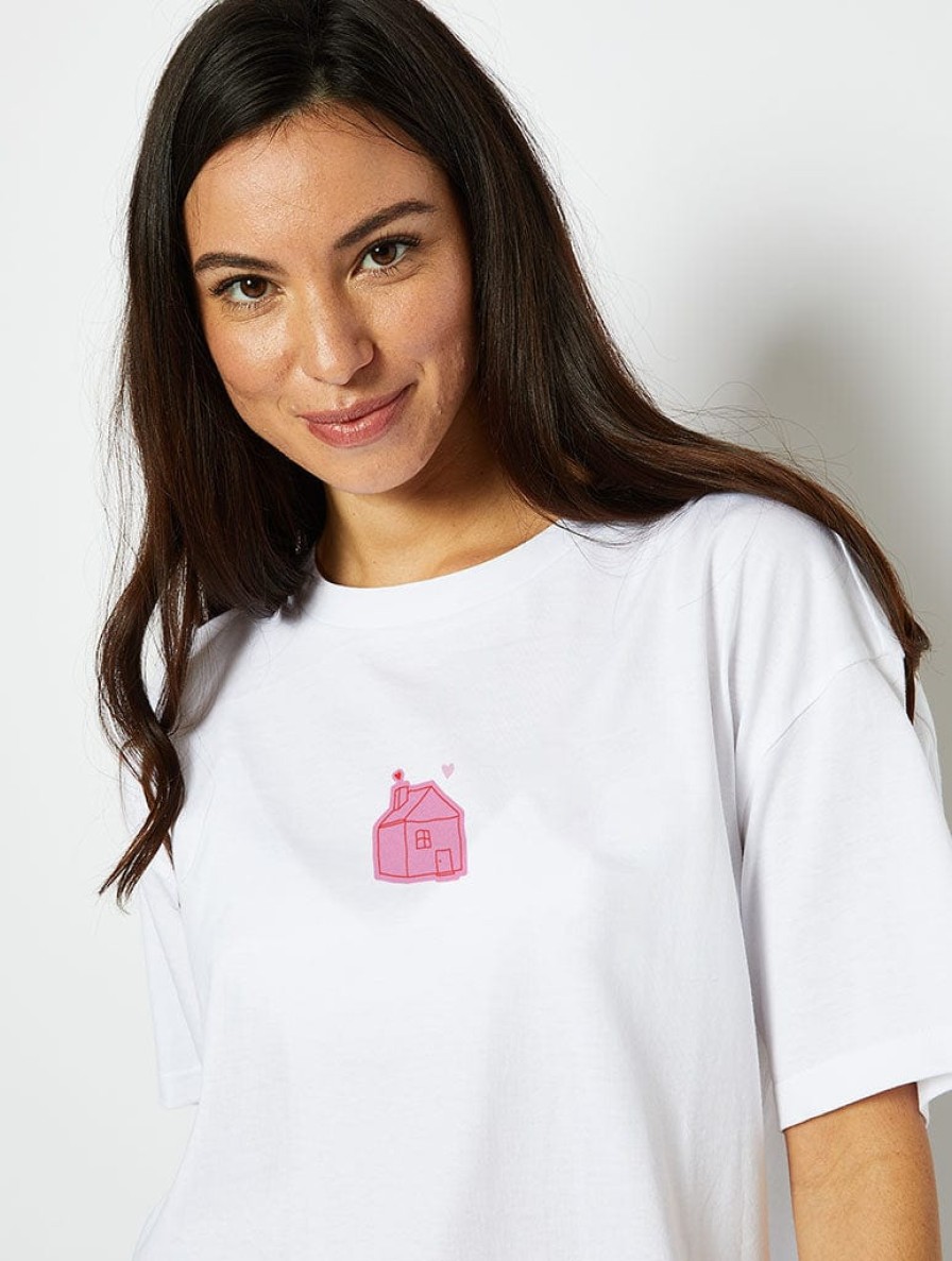 Skinnydip London Harry'S House T-Shirt In White Tops & T-Shirts