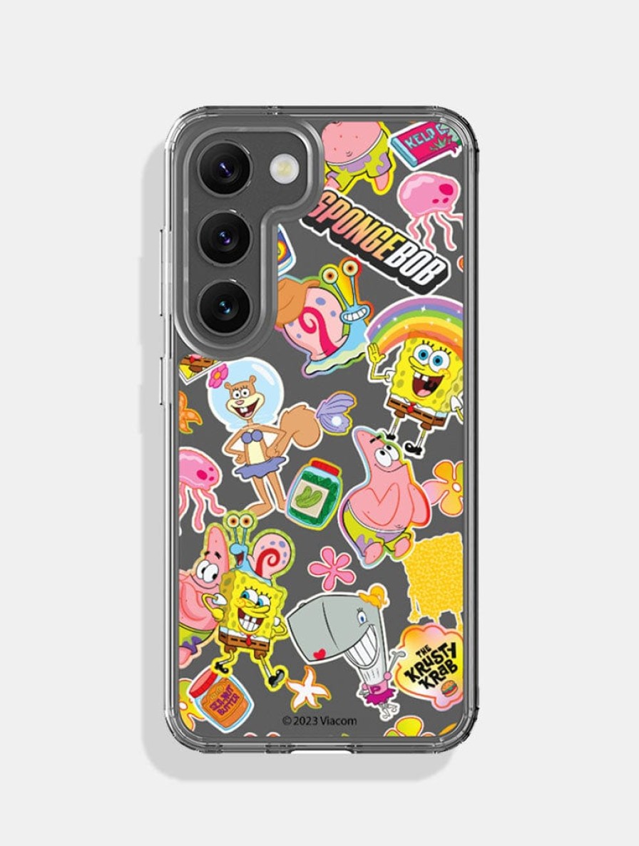 Skinnydip London Spongebob X Skinnydip Sticker Android Case Google Pixel 5A Cases