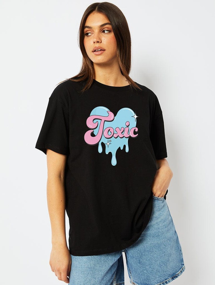 Skinnydip London Toxic T-Shirt In Black Tops & T-Shirts