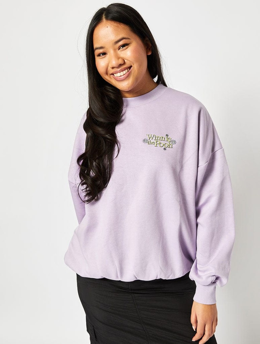 Skinnydip London Disney Winnie The Pooh Sweatshirt In Lilac Loungewear