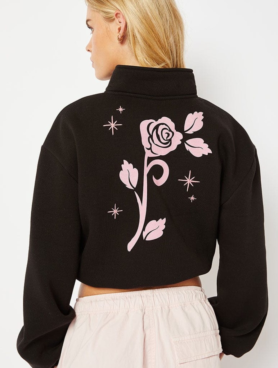 Skinnydip London Disney Beauty And The Beast Rose Half Zip Sweat Loungewear