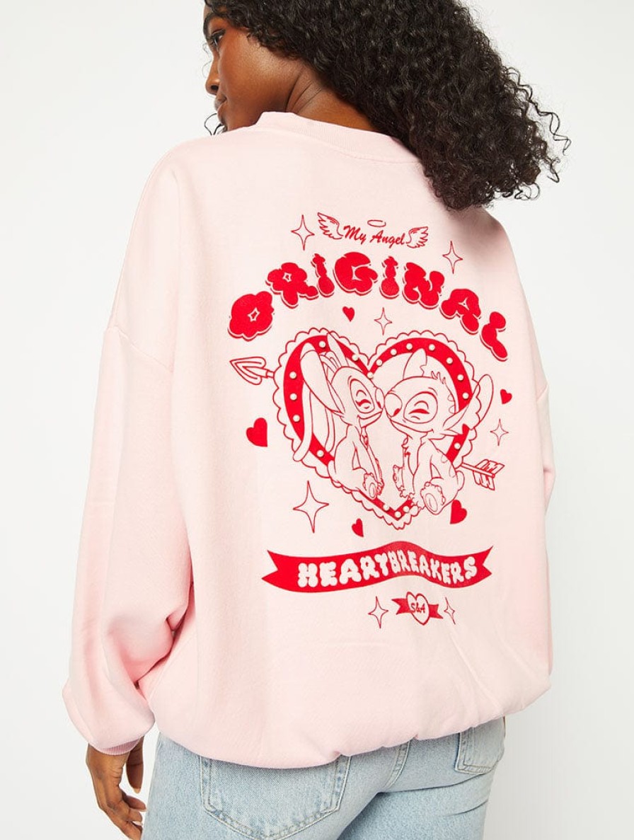 Skinnydip London Disney Stitch & Angel Original Heartbreakers Sweatshirt Loungewear