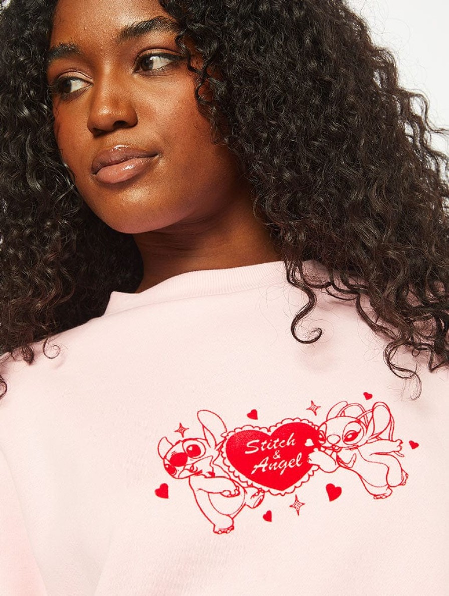 Skinnydip London Disney Stitch & Angel Original Heartbreakers Sweatshirt Loungewear