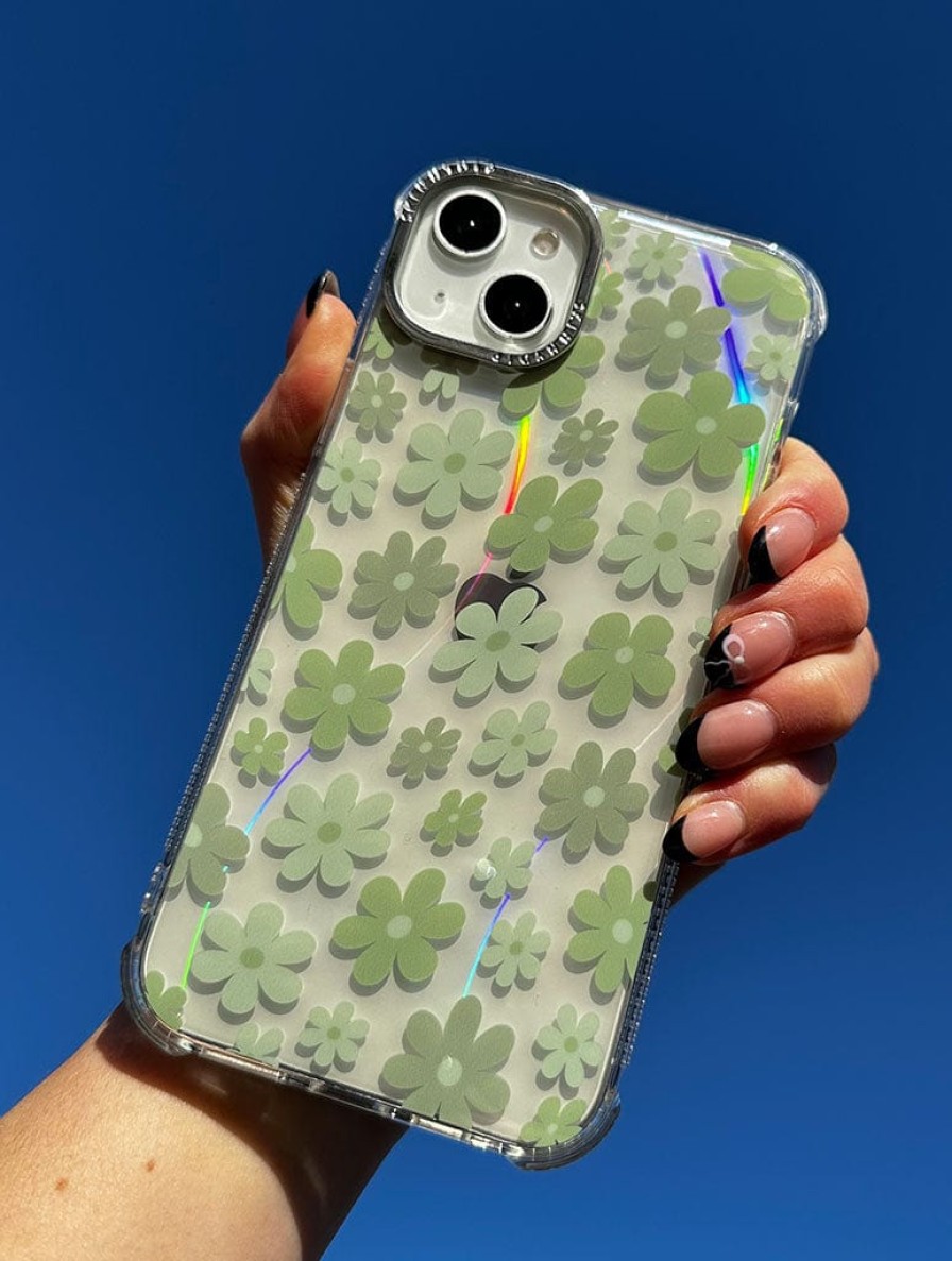 Skinnydip London Sage Warped Flower Shock Iphone Case Iphone Cases