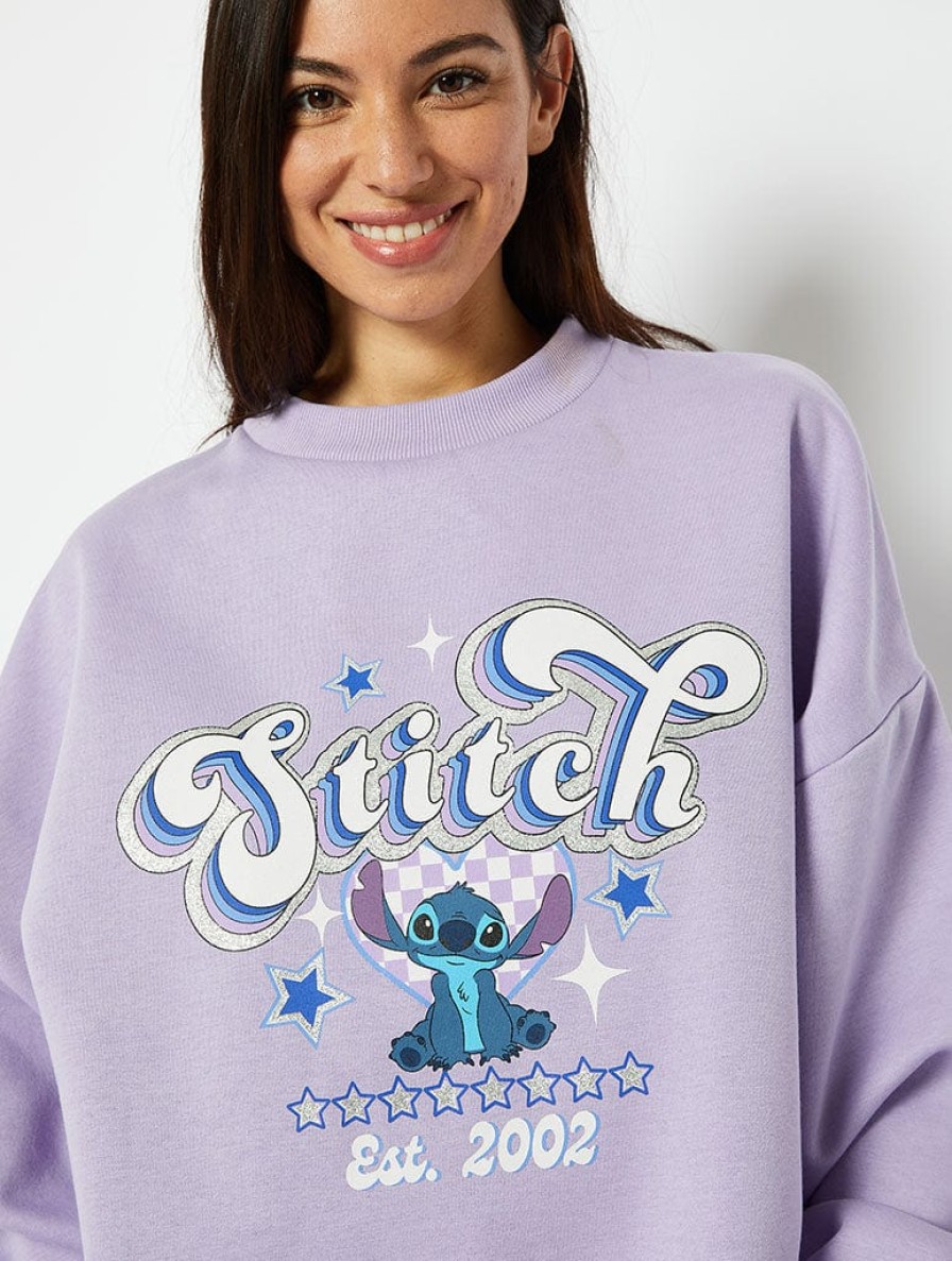 Skinnydip London Disney Stitch Varsity Sweatshirt Hoodies & Sweatshirts