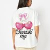 Skinnydip London Cherish Me T-Shirt In White Tops & T-Shirts