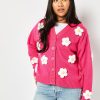 Skinnydip London Applique Flower Cardigan In Pink Jumpers & Cardigans