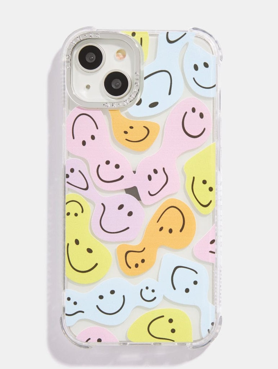 Skinnydip London Multicoloured Warped Happy Face Shock Iphone Case Iphone Xr / 11 Cases