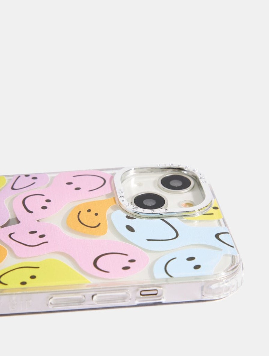 Skinnydip London Multicoloured Warped Happy Face Shock Iphone Case Iphone Xr / 11 Cases