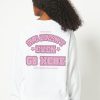 Skinnydip London Mean Girls X Skinnydip She Doesn'T Even Go Here Sweatshirt In White Hoodies & Sweatshirts