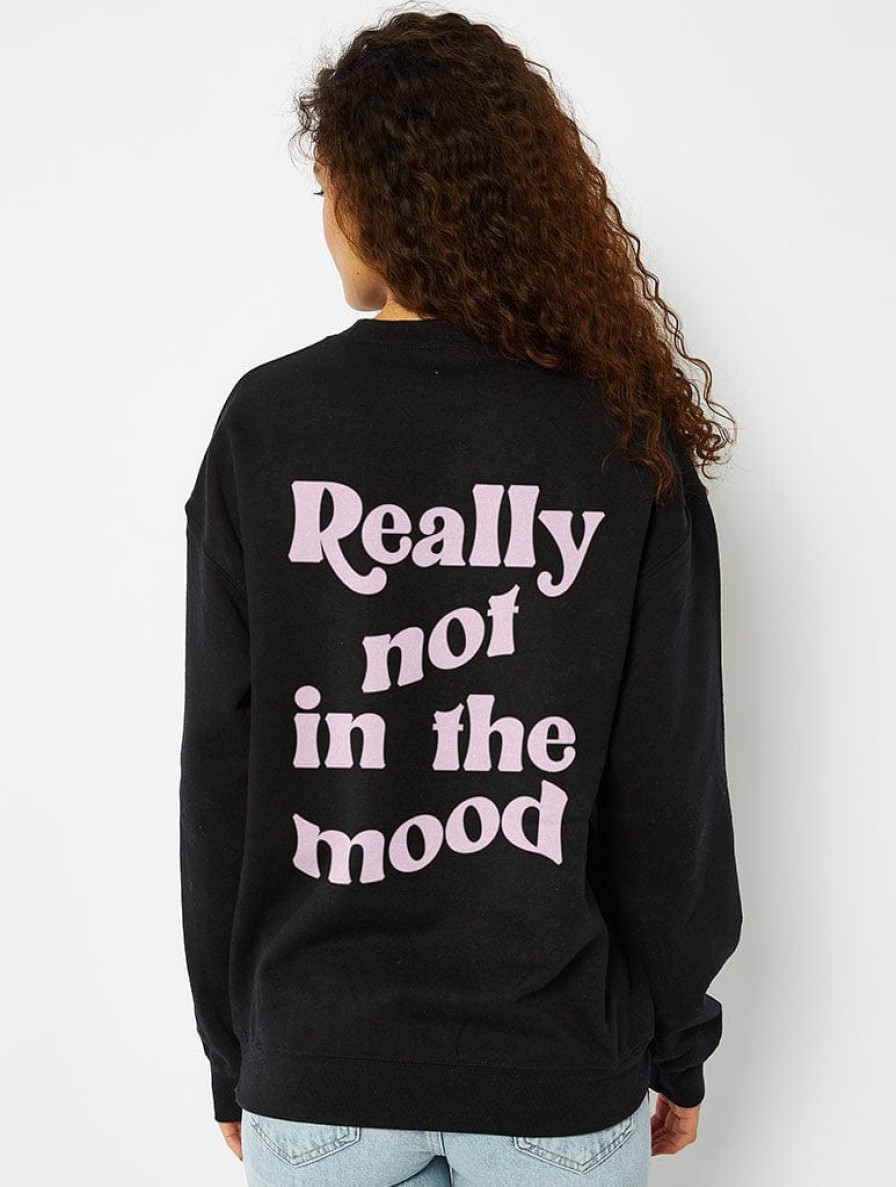 Skinnydip London Really Not In The Mood Sweatshirt In Black Loungewear