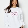 Skinnydip London Coquette Sweatshirt In White Hoodies & Sweatshirts