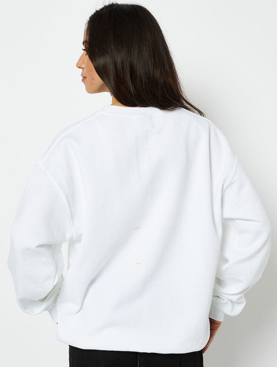 Skinnydip London Coquette Sweatshirt In White Hoodies & Sweatshirts