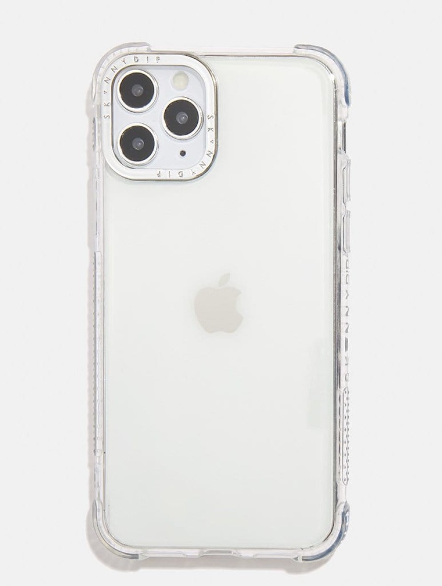 Skinnydip London Minimal Clear & Silver Camera Hole Shock Iphone Case Iphone 12 Pro Cases