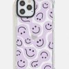 Skinnydip London Lilac Warped Happy Face Shock Iphone Case Iphone 12 Pro Max Cases