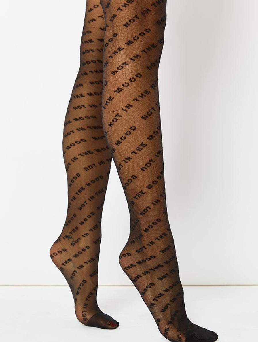 Skinnydip London Not In The Mood Print Tights Socks & Tights