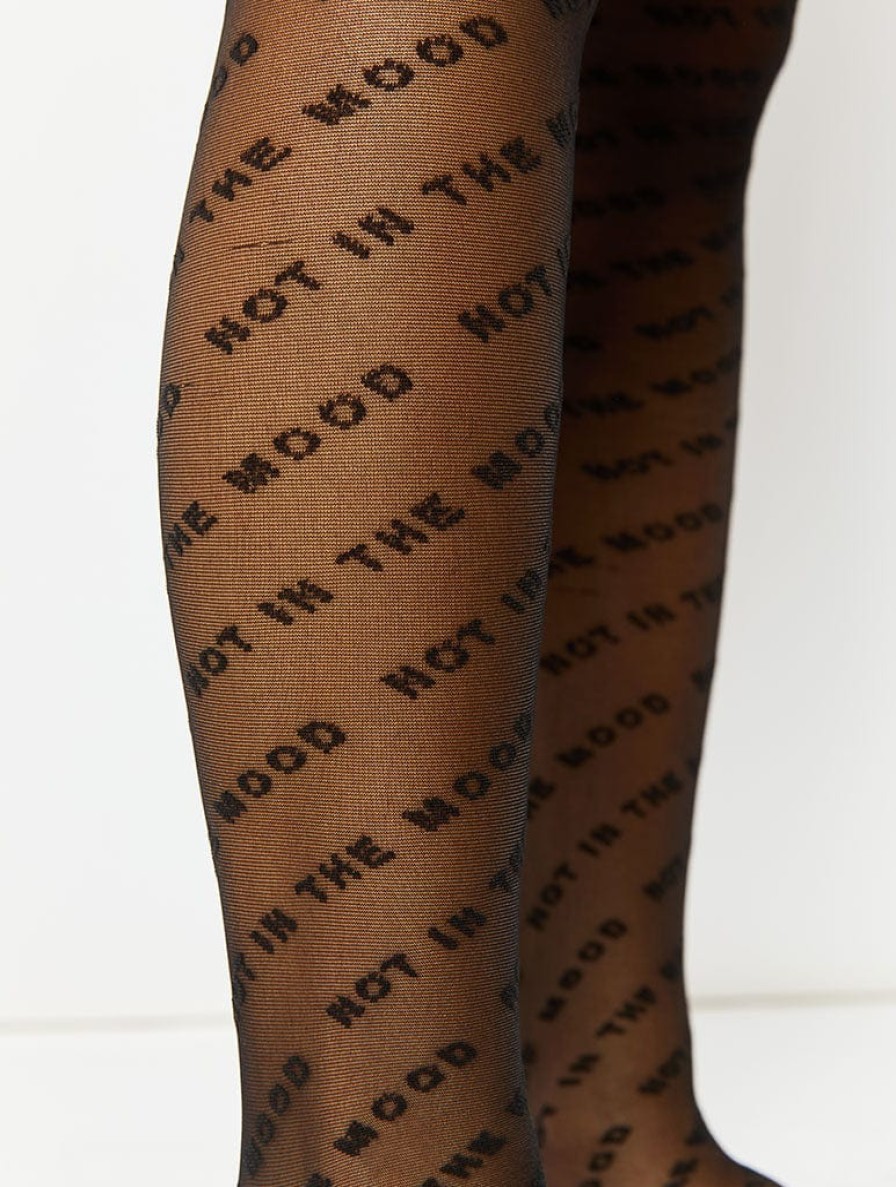 Skinnydip London Not In The Mood Print Tights Socks & Tights