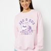 Skinnydip London Disney Jaq & Gus Varsity Sweatshirt In Pink Loungewear