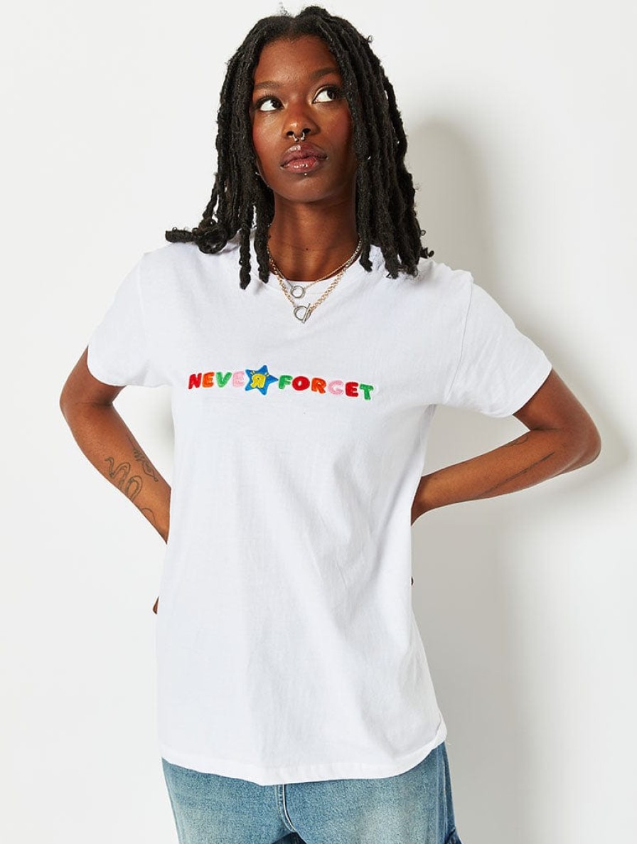 Thread Type Thread Type Never Forget Embroidered T-Shirt Tops & T-Shirts