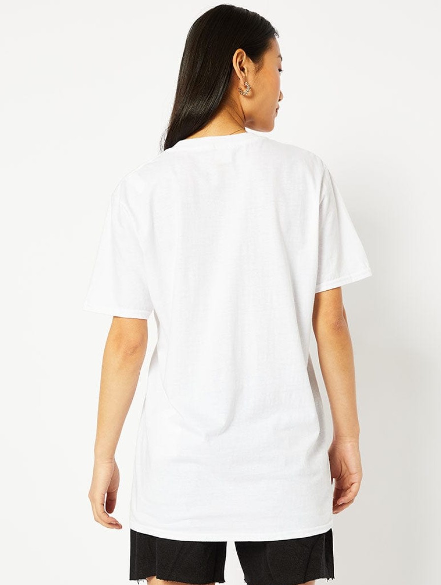 Skinnydip London Bye B*Tch T-Shirt In White Tops & T-Shirts