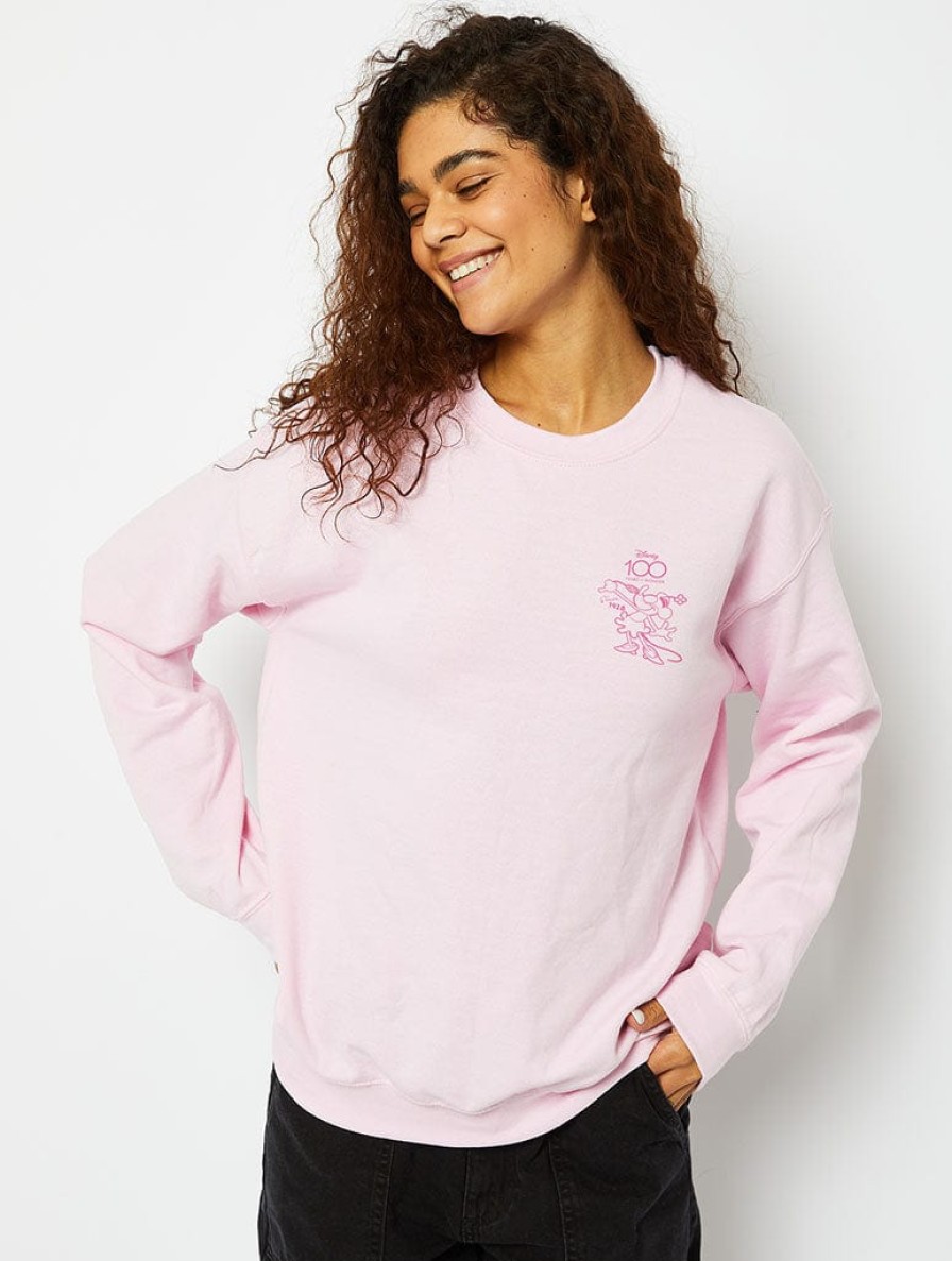 Skinnydip London Disney Minnie Mouse Vintage Sweatshirt In Pink Loungewear