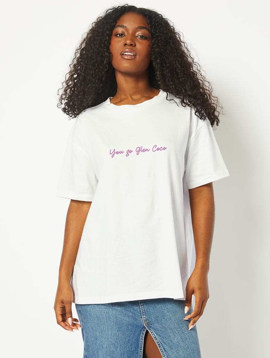 Skinnydip London Mean Girls X Skinnydip You Go Glen Coco T-Shirt In White Tops & T-Shirts