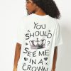 Skinnydip London You Should See Me In A Crown T-Shirt In White Tops & T-Shirts