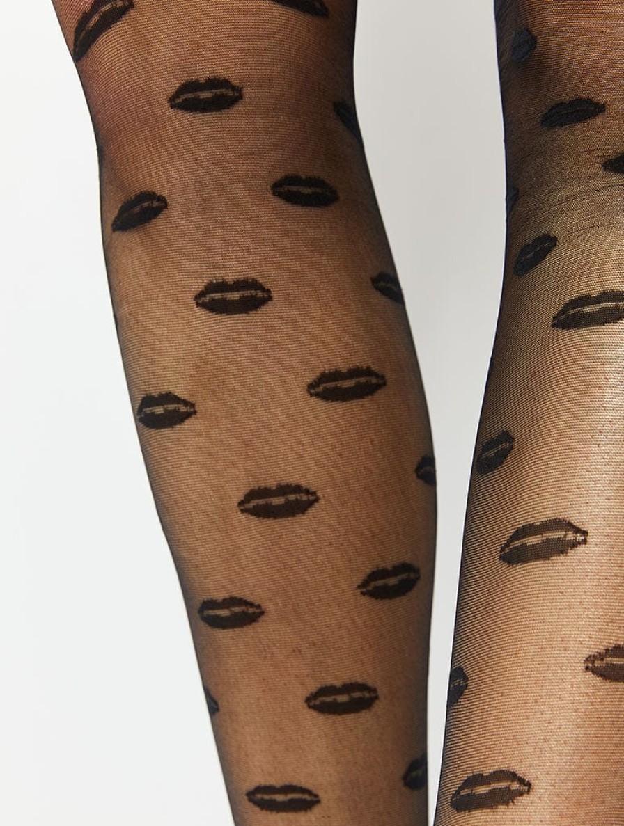 Skinnydip London Lips Print Tights Socks & Tights