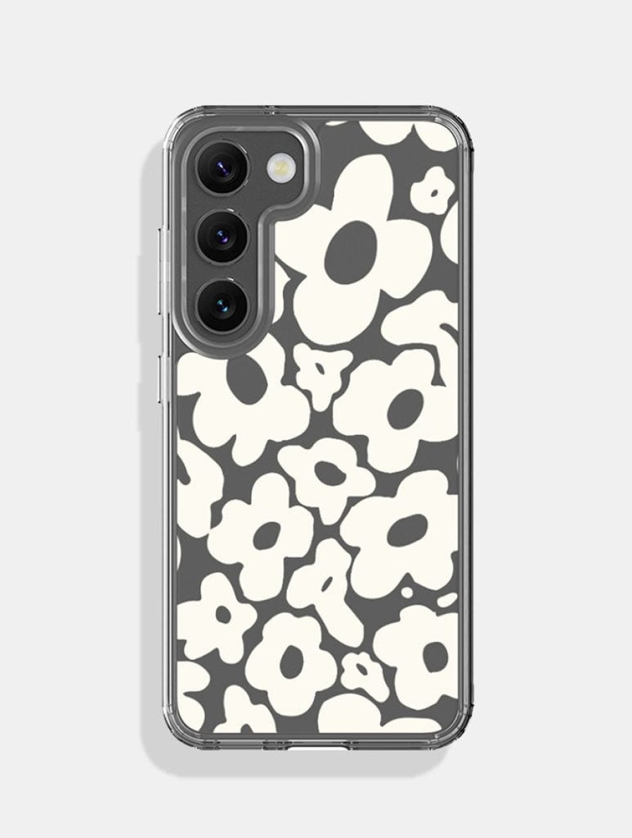 Skinnydip London White Warped Flower Android Case Google Pixel 5A Cases